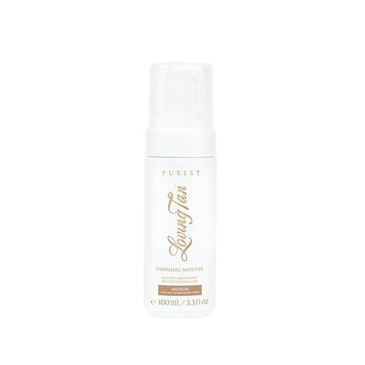 Loving Tan Purest Tanning Mousse NEW, Medium - Sunless Tanner Made From 97% Certified Organic & Naturally Derived Ingredients - Up to 5+ Self Tan Applications Cruelty Free, Vegan Friendly - 3.3 Fl Oz