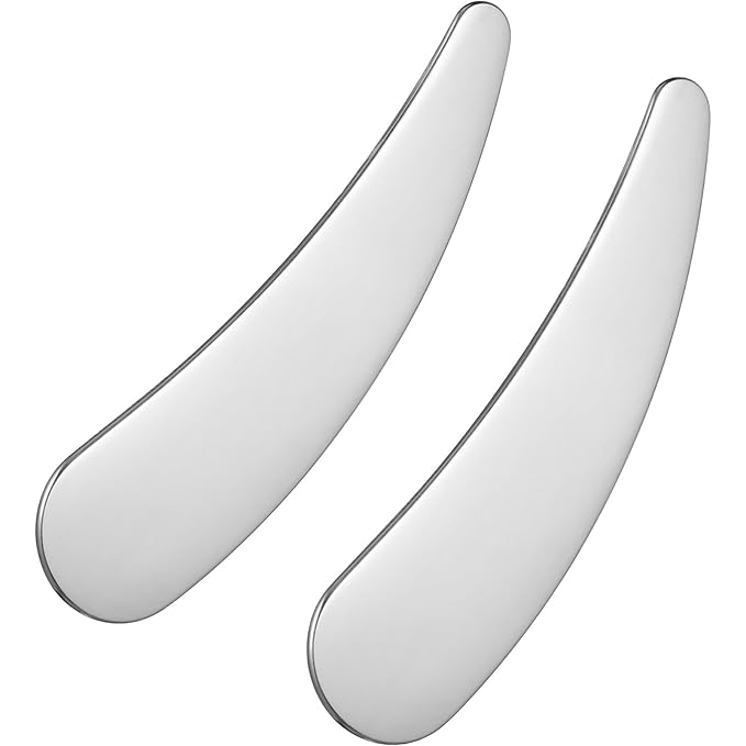 minkissy Makeup Spatula Small Metal Cosmetic Spatula Stainless