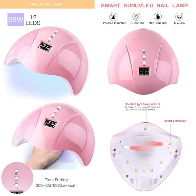 Acrylic Nail Kit Set Electric Drill Manicure Dryer Lamp Acrylic Nail 3D Art Manicure Supplies for beginners with everything