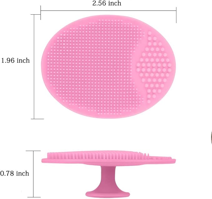 Face Scrubbers Exfoliating Facial Cleansing Brush-Soft Silicone Bristle-Remove Dead Skin Toxins-Improves Lymphatic Functions Exfoliates Stimulates Blood Circulation for Sensitive/Delicate/Dry Skin