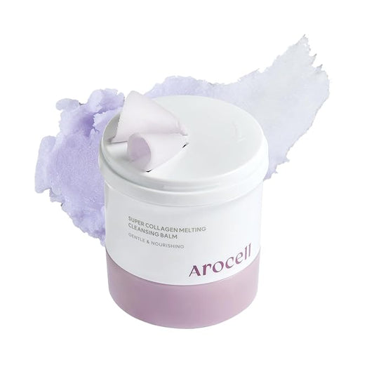 AROCELL Super Collagen Melting Balm 3.53oz – Korean Makeup Remover Balm for Blackhead Care, Deep Pore Care with Peptides & Collagen Hydration, Nourishing Daily Face Wash Skincare