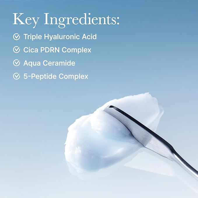 ARENCIA Deep Water Surge Soothing Cream, 2.70 fl oz, with Hyaluronic Acid, Cica PDRN and Ceramide