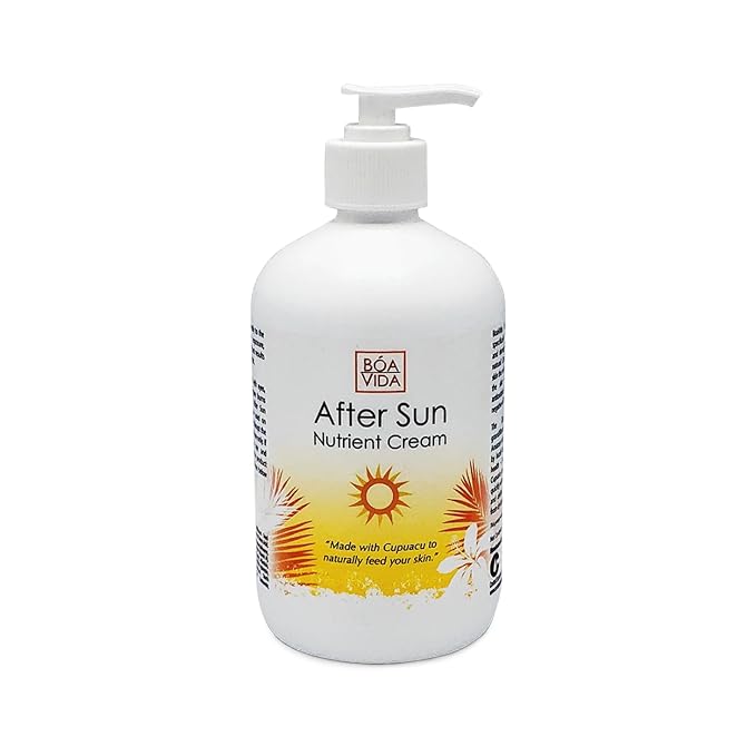 BoaVida After Sun Lotion Nutrient Body Cream and Tan Enhancer - Sun Burn Recovery Cream for After Sun Exposure, Made with Cupuacu Butter 16 Ounce