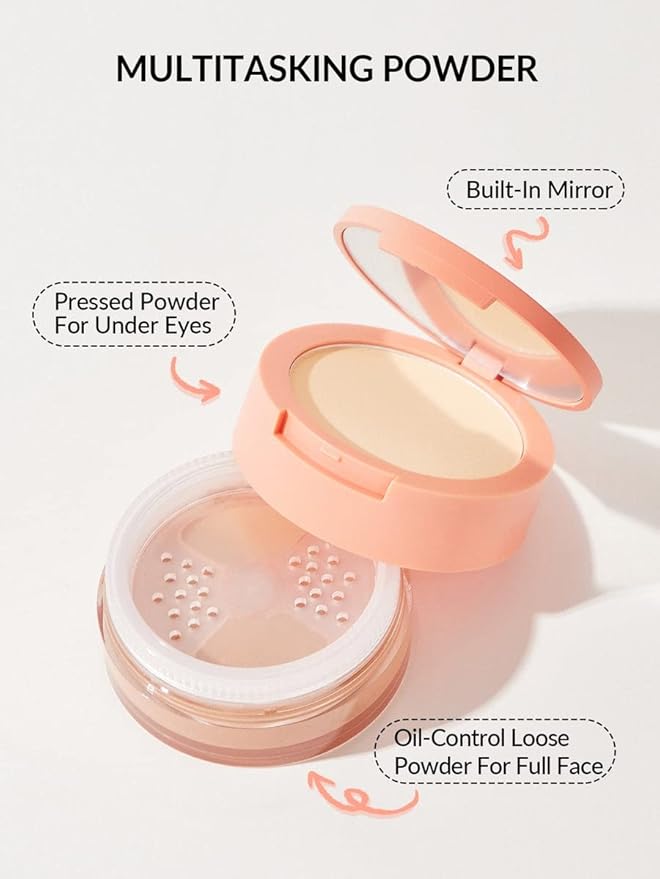 SHEGLAM Insta-Ready Face Powder Loose Under Eye Setting Powder - Toasted Almond