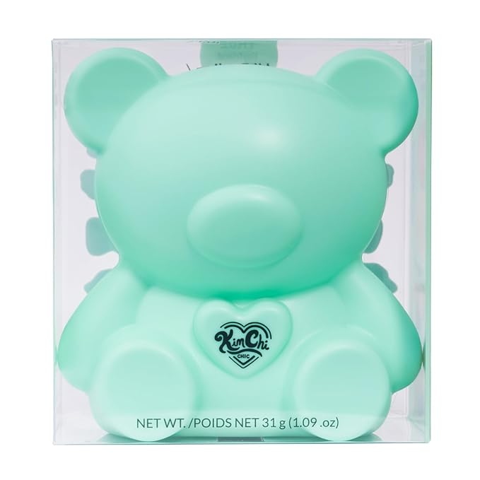 KimChi Chic Teddy Kim Palette - 17 Playful Eyeshadows, 2 Blushes, 2 Highlighters, Cruelty Free Makeup Palette, Boyfriend Mint 1.09 oz