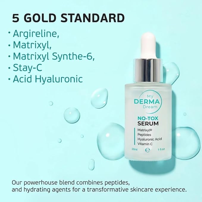 My Derma Dream No-Tox face serums for anti aging | wrinkle reduction anti aging serum | Supports natural repair & Crafted to ignite a boost in collagen synthesis