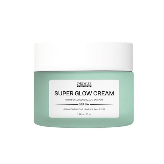 Super Glow Cream with Sunscreen SPF 40+, Lightweight Face Moisturizer with Sun Protection, 5-in-1 Skin Care Benefits 1.8 oz