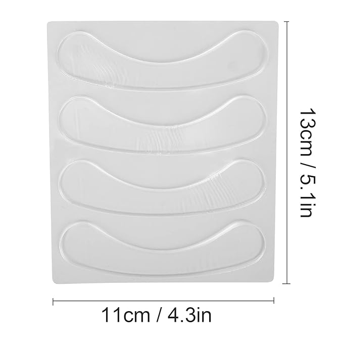 Lip Wrinkle Patches, Reusable Silicone Lip Anti-Wrinkle Pads Transparent for Smoothing Lip Wrinkles (4 Pcs)