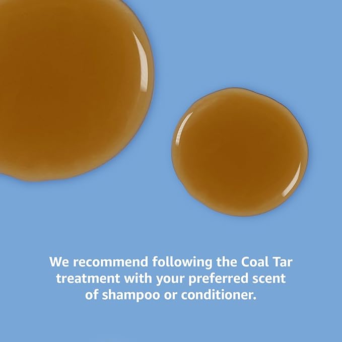 Amazon Basics Therapeutic Plus Coal Tar Anti-Dandruff Shampoo 0.5% Coal Tar, 16 Fl Oz, Pack of 1
