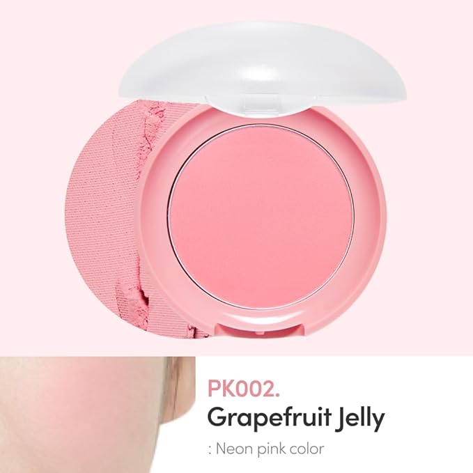 ETUDE Lovely Cookie Blusher - Grapefruit Jelly 4g | Glowing & Natural Powder Blush with Long-Lasting Sebum Control | Easy Application | Korean Makeup, Kbeauty, Perfect for Gift
