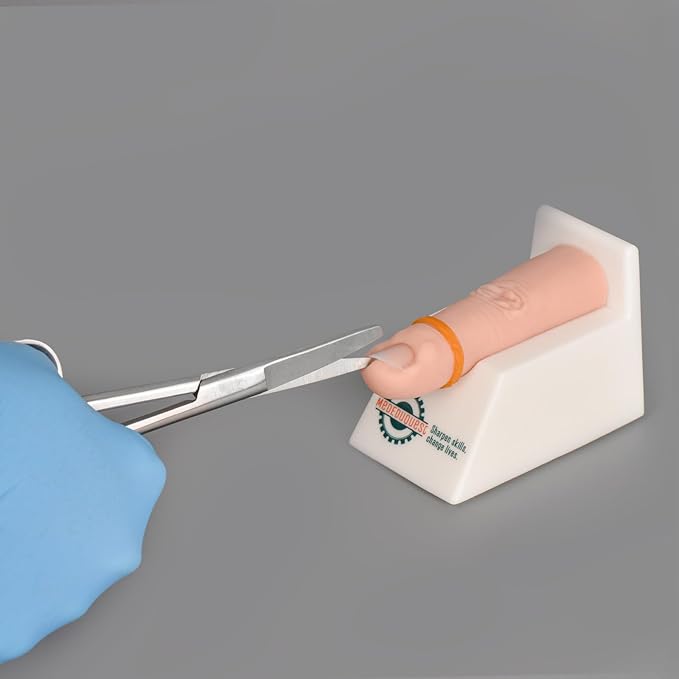 Ingrown Nail Trainer Kit with Base, Ingrown Nail Simulator for Medical Education, Wound Care Training Model