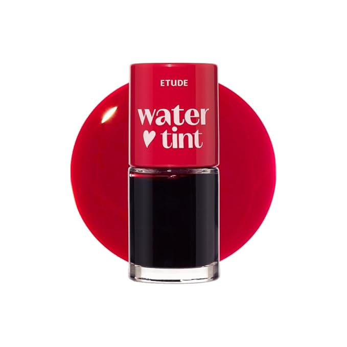 ETUDE Dear Darling Water Tint - Pomegranate Ade (9g) | Vivid Color Lip Stain with Moisturizing Weightless & Non-sticky Finish Lip Stain | Smudge-proof Lip Tint | Korean Makeup, Kbeauty