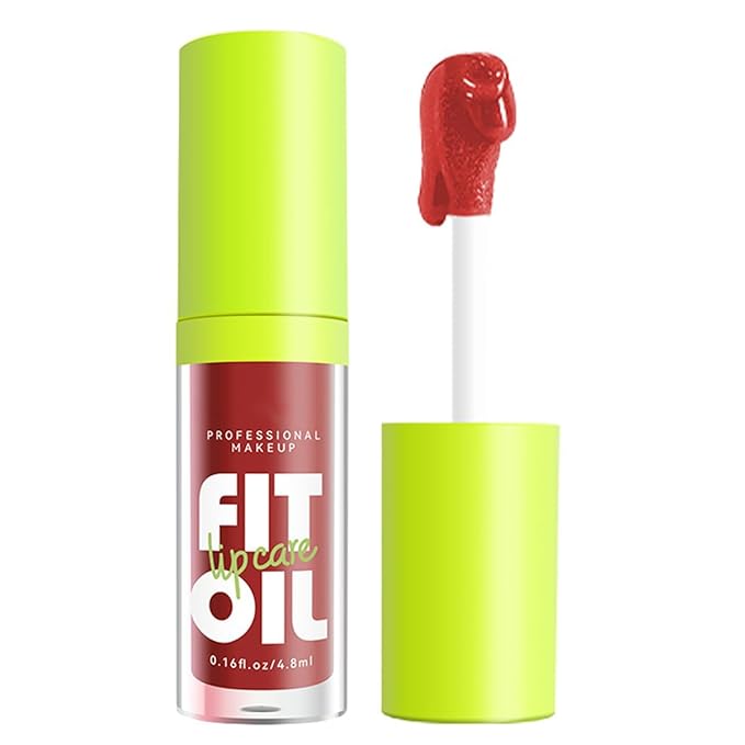 Hydrating Lip Oil, Big Brush Head Lip Glaze Shiny Transparent Lip Glow Oil, Nourishing & Non-sticky Long Lasting Fresh Clear Smooth Lip Care Plumping Lip Oil (# 07)