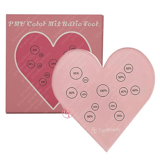 TgoBeauty Acrylic Mix Heart Palette Permanent Makeup Ink