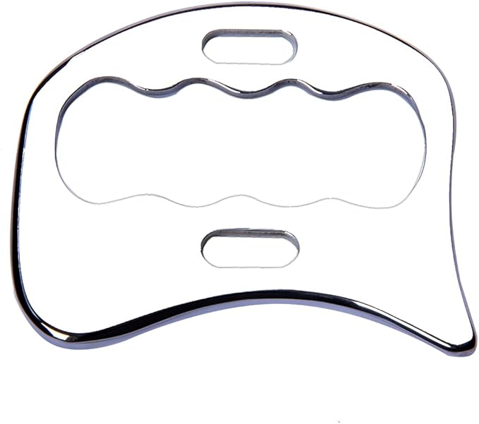 Stainless Steel Gua Sha Scraping Massage Tool-Muscle Scraper - Soft Tissue Mobilization,Physical Therapy for Back, Legs, Arms (Large)