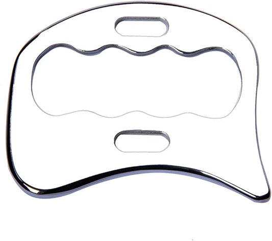 Stainless Steel Gua Sha Scraping Massage Tool-Muscle Scraper - Soft Tissue Mobilization,Physical Therapy for Back, Legs, Arms (Large)