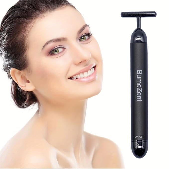 Beauty Bar Gold Face Massager for Skin Care T-Shape Facial Massager Tools Face Lifting (Grey)