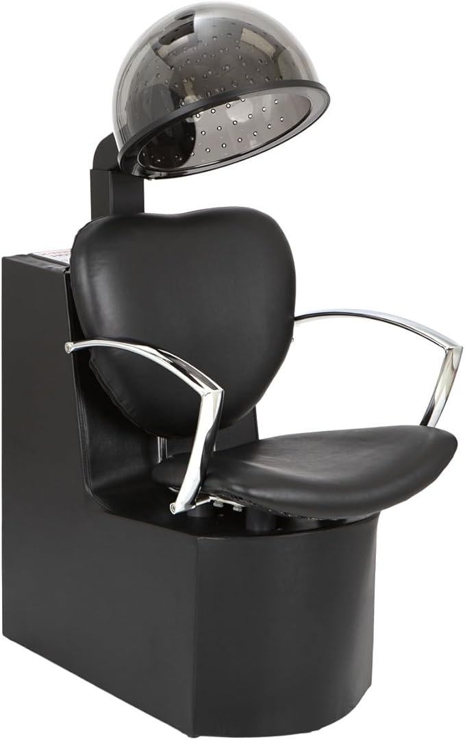 Buy-Rite Chea Hair Dryer Chair with 980W Salon Dryer - Extra-Wide Seat, 4 Heat Settings, Timer, Metal Arms, Modern Design, No Assembly Required, Pro Salon Combo, OD-6918DCHL-1500