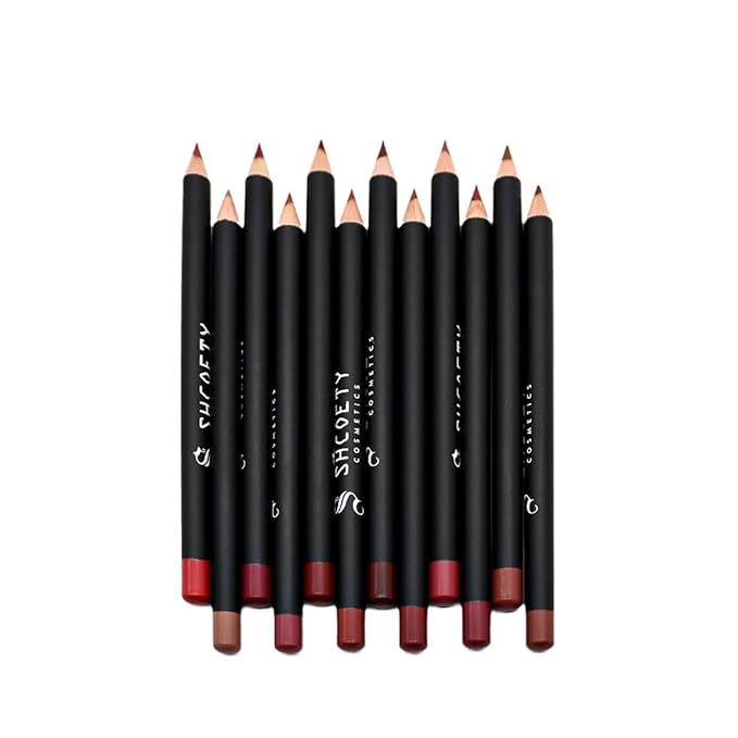 12 Colors Matte Lip Liner Set,Premium Waterproof Smooth Lip Pencils,Long Lasting Nude Liner Lipstick for Defining & Filling Lips