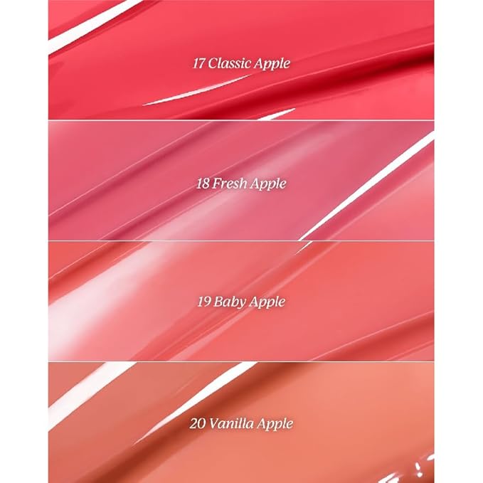 CLIO CRYSTAL GLAM TINT (018 FRESH APPLE), Glossy Finish, Lightweight, Weightless, Buildable, Glass-Like, Smoothing, Long-Lasting, Vivid, Transparent, Shiny, Moisturizing Lip Stain, Korean Lip Tint