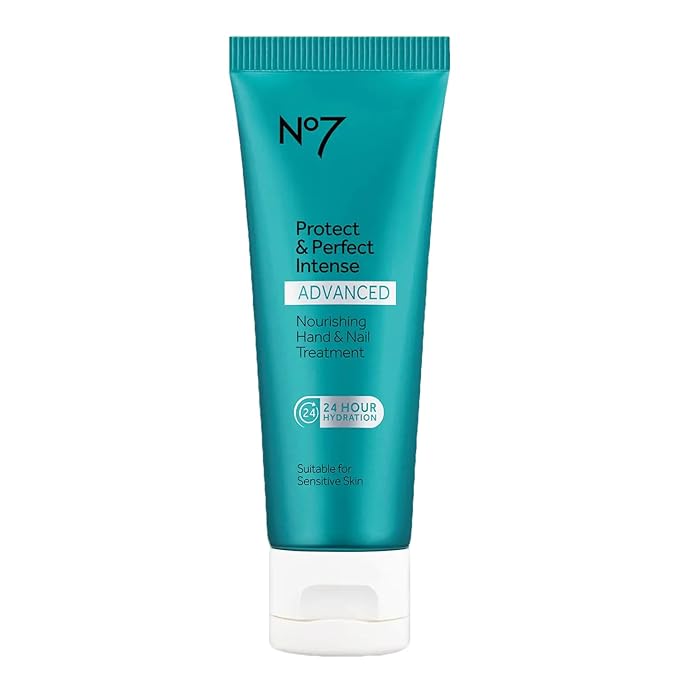 No7 Protect & Perfect Intense Advanced Nourishing Hand and Nail Cream - Anti Aging Hand Cream with Vitamin B5 - Contains Matrixyl 3000+ Collagen Peptide Anti Wrinkle Technology (75 ml)
