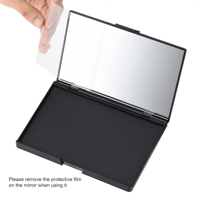 Allwon Empty Magnetic Plastic Eyeshadow Makeup Palette with 15Pcs Adhesive Empty Palette Metal Stickers for Eyeshadow Lipstick Blush Powder