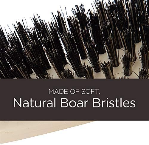 Fuller Brush Lustre Professional Hairbrush – 6 Row Styling Hair Brush & Volumizer w/Natural Boar Bristle For Smoothing All Hair Types