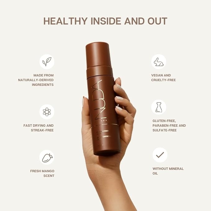 Nuda Ultra Dark Self-Tanning Mousse and Dark Face Tan Water Bundle