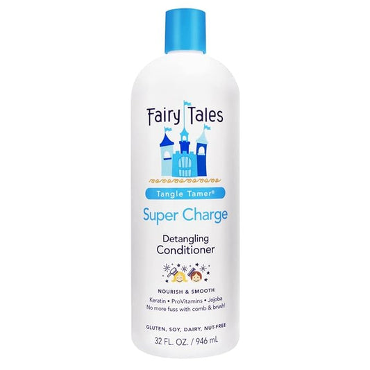 Fairy Tales Tangle Tamer Super Charge - Detangling Conditioner for Kids - Paraben Free, Sulfate Free, Gluten Free, Nut Free- 32 oz