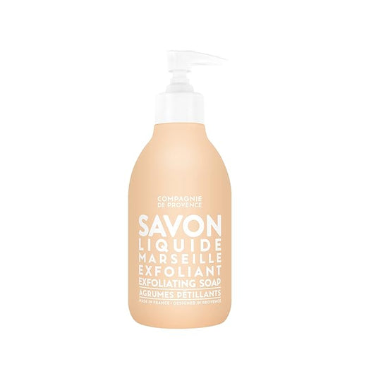 Compagnie de Provence Savon de Marseille Extra Pure Liquid Soap - Exfoliating Sparking Citrus - 10 Fl Oz Pump Bottle