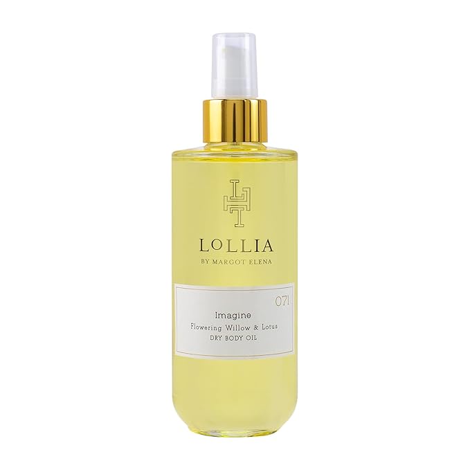 LOLLIA Dream Dry Body Oil, 6.8 Fl. Oz. – White Tea & Honeysuckle – Women’s, Scented, Moisturizing, Dry Body Oil for Women, For All Skin Types