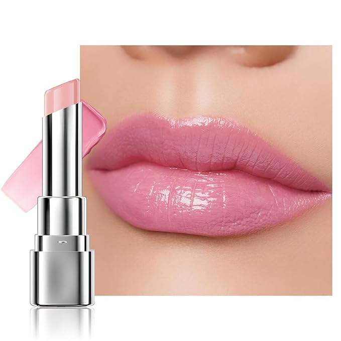 1Pcs Tinted Lip Balm Moisturizing Lipstick – Soft Pale Pink Sheer Hydrating Lip Color for Dry Lips – Nourishing Lip Balm for All Women with a Subtle Natural Scent (S01 Spring)