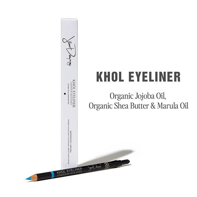 Jillian Dempsey Khol Eyeliner: Clean, Waterproof Eyeliner Pencil with Built-In Smudger for Effortless Blending – Rich Pigment, Cruelty-Free, Chimpy Blue