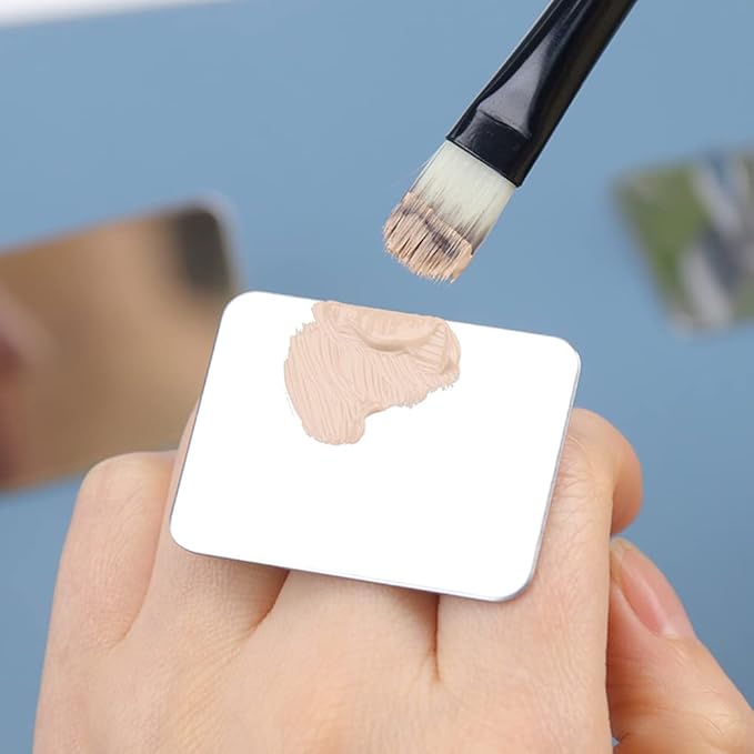 AKOAK 2 Pcs Stainless Steel Square Palette Mini