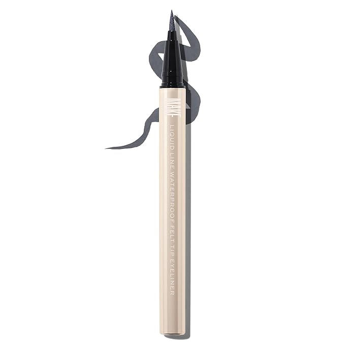 MAKE Beauty Liquid Line Waterproof Liquid Eyeliner Pen. Smudge-Proof Felt Tip for Precise Application of Lines, Wings, and Graphics. Long Lasting Eye Liner - Shade, Carbon Matter
