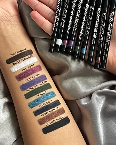 VASANTI Kajal Waterline Eyeliner Pencil (Violet Rays) - Long lasting, Blendable, Safe for Sensitive Eyes, Waterline Eye Liner - Water resisitant & Smudge proof - Opthalmologist Approved and Tested