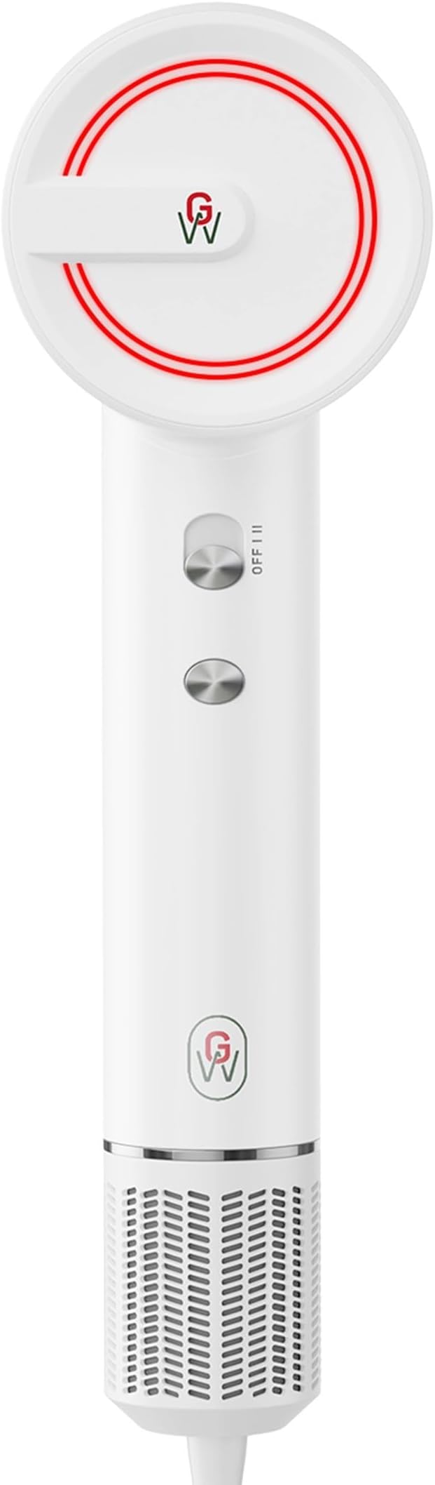 GroWell Ionic Hair Dryer, High-Speed Brushless Motor Professional Blow Dryer for Fast Drying, Low Noise, Lightweight, Compact Hair-Dryer with Diffuser for Curly Hair (2 Pack)