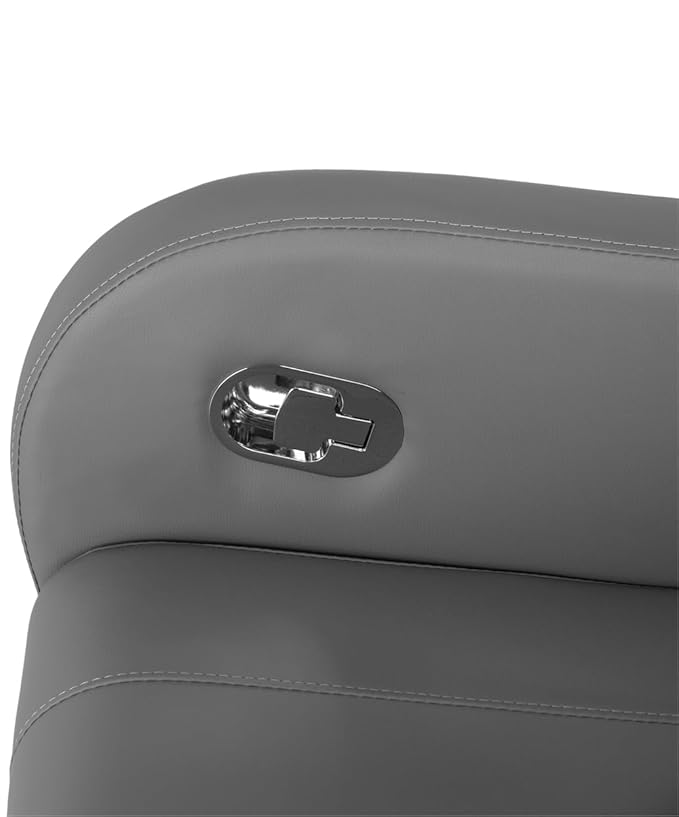 Buy-Rite Lexus Backwash Unit with Tilting Black Porcelain Shampoo Bowl, Extra Wide Foam Padded Seat, Kick-Out Leg Rest & European Style Single Handle Faucet - Gray Salon Shampoo Chair, TS-8018B