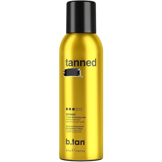 b.tan Self Tanner Bronzing Mist | Fast, 1 Hour Express Sunless Tanning Spray, No Fake Tan Smell, Dark Bronzing Glow, Face & Body, No Added Nasties, Vegan & Cruelty Free, 7 Fl Oz