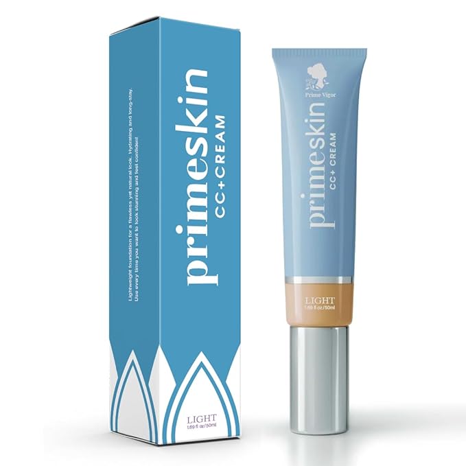 Primeskin Cc Cream for Older Women,Korean Cc Cream, Self Adjusting for Mature Skin, Satin Skin Korean 1.69 Fl Oz/50ml (LIGHT)