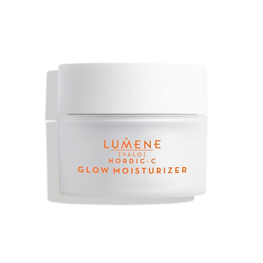 Lumene Nordic-C [Valo] Glow Moisturizer - Radiance Boosting Facial Moisturizer for Dry Skin - Enriched with Hyaluronic Acid & Vitamin C to Visibly Brighten + Plump Skin - 100% Vegan Skin Care (50 ml)