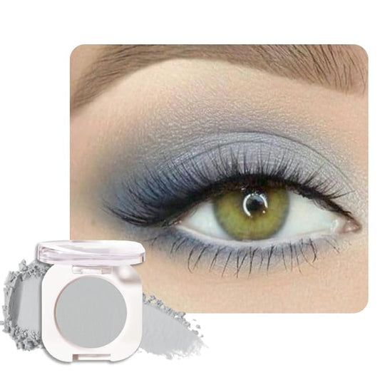 Smoky Gray Matte Single Eyeshadow, Lightweight Blendable Mini Eye Shadow for Older Women, Monochrome Eyeshadow Palette Makeup Pigmented Waterproof, Vegan & Cruelty-Free, 28