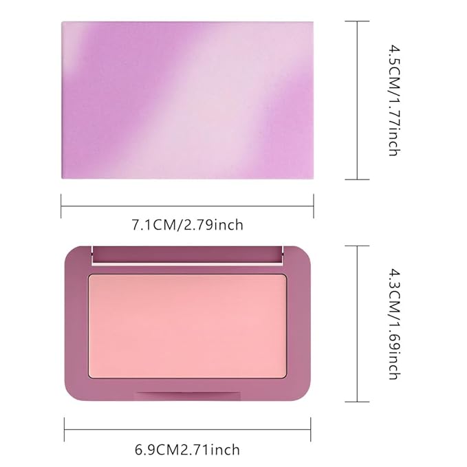 Pale Mauve Matte for Face Cheeks Blush,Natural Cream Blushes Makeup Palette, Light Monochrome Blush Creamy Powder Palette Makeup for Older Women, Blushes Eyeshadow Foundation for Every Day 06