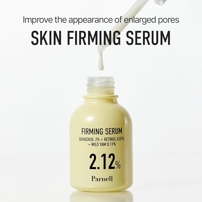 Parnell Bakuchiol & Friming Serum with Wild Yam 2.12% Concentrate (1.01 fl.oz) | Plant-Based Anti-Aging & Firming Treatment for Smoother, Youthful Skin | K-Beauty