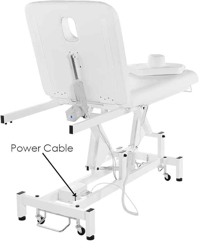 SKINACT Bliss Electric Spa Facial Treatment Table for Medical spa (White)