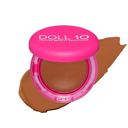 Doll 10 Peptide Bounce Balm Foundation™ – Hydrating, Age-Defying Foundation for Older Women, All Skin Types – Vegan, Clean, Natural, Medium Buildable Coverage, Blurs Fine Lines - [Deep]