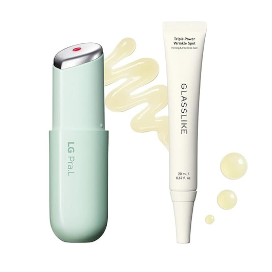 Wrinkle Care Duo : Superform Galvanic Booster Aqua Mint and Glasslike Triple Power Wrinkle Spot Ampoule, 0.47fl. oz