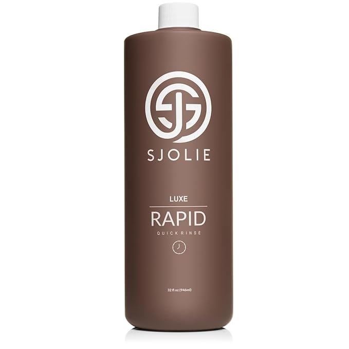 SJOLIE Rapid Spray Tan Solution - Luxe Ultra One Hour Express Tan - Violet Base | Sunless Tanner for a Quick-Drying, Ultra Dark Glow (32oz)