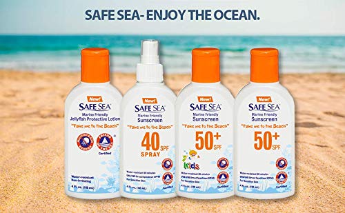 Safe Sea Sunscreen with SPF40 Spray Sunscreen. (40SPF Adults 4OZ) 12 Pack.