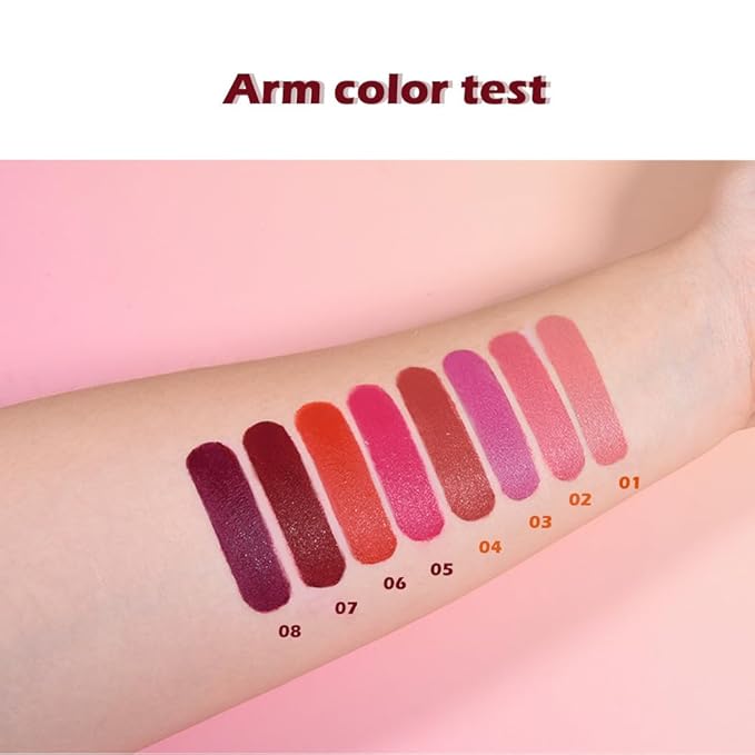4Pcs Matte Lipstick Crayon Set for Women, Neutral Lip Stick Pencil 24 Hour Long Lasting Waterproof, Non-Drying Hydrating Formula Lip Gloss Makeup, Vegan & Cruelty-Free, 01